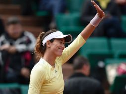 El encuentro de Muguruza fue uno de los 22 aplazados por la lluvia, que se volvió a presentar esta mañana. AFP / E. Feferberg