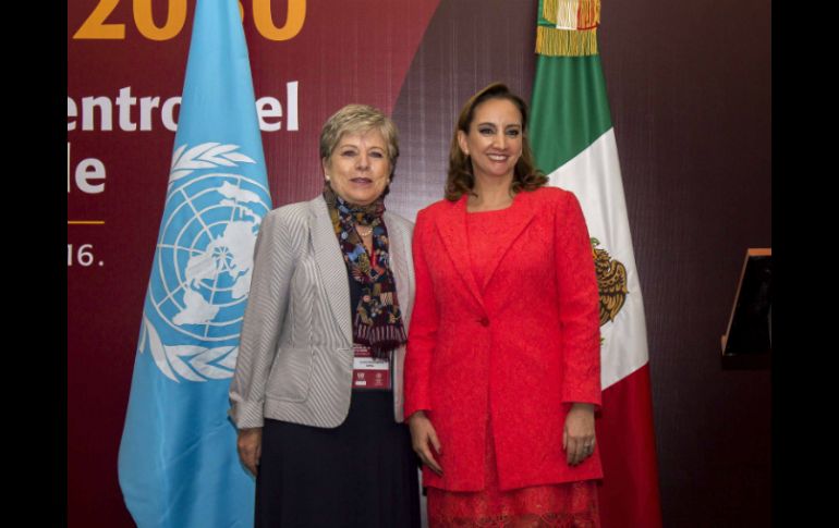 Alicia Bárcena, secretaria ejecutiva de la CEPAL y la canciller mexicana, Claudira Ruiz Massieu. SUN / A. Martínez