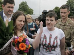 Savchenko fue apresada desde junio de 2014 y condenada a 22 años de cárcel por complicidad en el asesinato de dos periodistas rusos. AP / E. Lukatsky