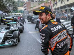 Pérez consigue su sexto podio en la Fórmula Uno y el tercero con la escudería Force India. EFE / S. Suki