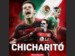 ''¡Feliz cumpleaños,@CH14_! Rojiblanco de corazón, tricolor de nacimiento e ídolo de Leverkusen.'', publica el club alemán. TWITTER / @bayer04_en