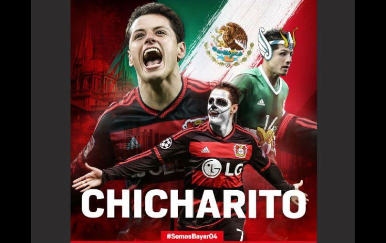 ''¡Feliz cumpleaños,@CH14_! Rojiblanco de corazón, tricolor de nacimiento e ídolo de Leverkusen.'', publica el club alemán. TWITTER / @bayer04_en