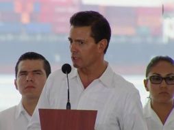 Peña Nieto inauguró hoy miércoles la Terminal Hazesa de Manzanillo y la Carretera Pez Vela. TWITTER / @PresidenciaMX