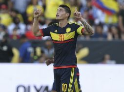 James Rodríguez celebra tras meter el 2-0 ante Estados Unidos. EFE / D. Fernández