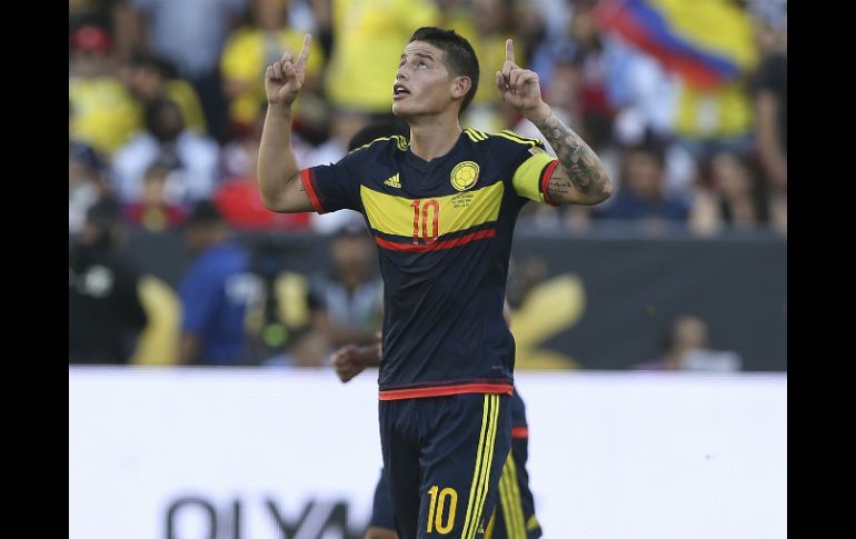 James Rodríguez celebra tras meter el 2-0 ante Estados Unidos. EFE / D. Fernández