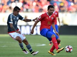 Acción del partido entre Costa Rica y Paraguay en el Citrus Bowl de Orlando. AFP / H. Retamal