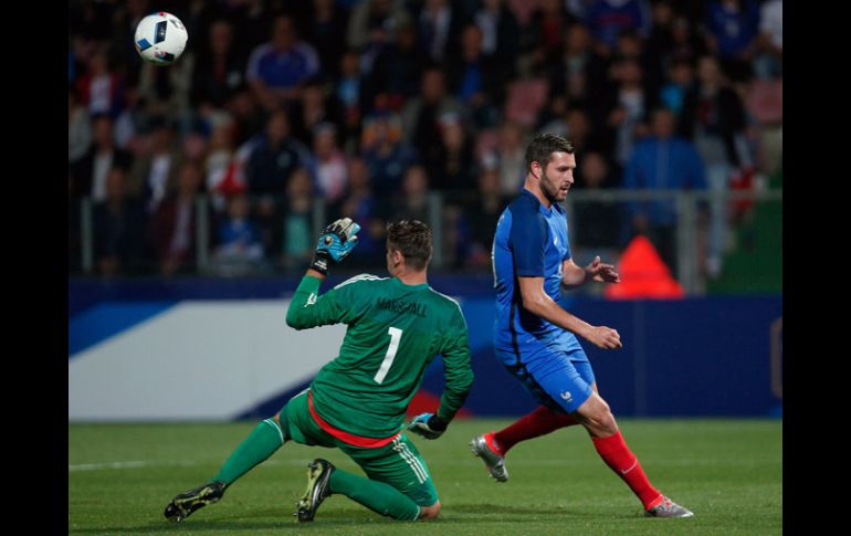 El delantero de Tigres y de la Selección de Francia, Gignac, jugó sólo unos minutos en este partido. AP / T.Camus