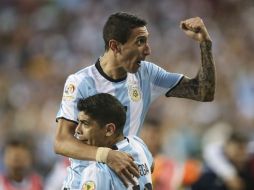 Ángel Di María fue el jugador más destacado: anotó el primer gol e hizo el pase para el segundo. EFE / D. Fernández