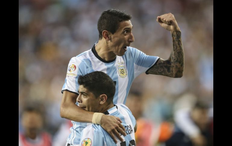 Ángel Di María fue el jugador más destacado: anotó el primer gol e hizo el pase para el segundo. EFE / D. Fernández