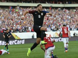 La solitaria anotación del equipo estadounidense la consiguió Clint Dempsey. AFP / D. Emmert