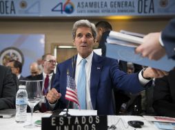 Kerry asegura que la invocación de la Carta Democrática abrirá ''la discusión que Venezuela tanto necesita''. AP / E. Vucci