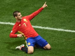 Álvaro Morata hizo un doblete ante Turquía. AFP / B. Langlois