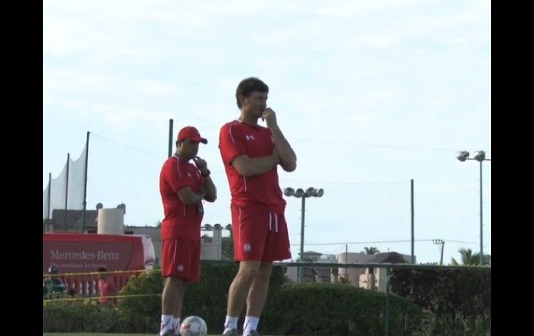 El técnico de los escarlatas Hernán Cristante, indica que el equipo poco a poco ha ido tomando confianza. ESPECIAL /  Diablosrojos.tv