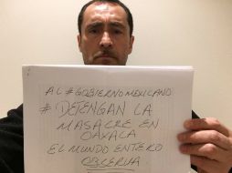 Demián Bichir sube una imagen a sus redes sociales para protestar por los hechos ocurridos recientemente en Oaxaca. TWITTER / @DemianBichir