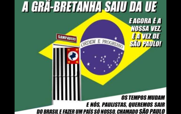 El movimiento ha difundido un mensaje en el que aboga por seguir los pasos de los británicos. ESPECIAL / saopaulolivre.org