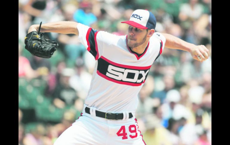 Chris Sale. El abridor de los Medias Blancas trabajó a lo largo de ocho entradas. AP /  N. Huh