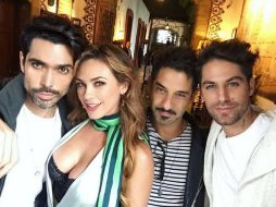 'Que Alegria encontrarme a este trio de guapos!!!!!', esribe la ex de 'El Sol' para acompañar la imagen. INSTAGRAM / aracelyarambula