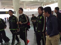 Los miembros del equipo mexicano se dirigen a Aguacalientes, lugar donde se llevará a cabo el encuentro. TWITTER / @miseleccionmx