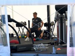 Schweinsteiger  se contentó con hacer una sesión de bicicleta estática y ejercicios diversos. AFP / P. Stollarz