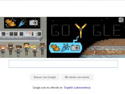 Los usuarios pueden apreciar en la página principal una versión en pixeles de la NASA y sus científicos celebrando la hazaña. ESPECIAL / google.com