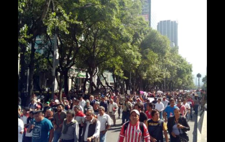 Maestros de la CNTE realizaron un mitin en una de las avenidas importantes de la Ciudad de México. SUN / T. Moreno