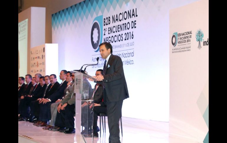 Guajardo asistió a la inauguración del segundo Encuentro de Negocios B2B organizado por Index. TWITTER / @ildefonsogv