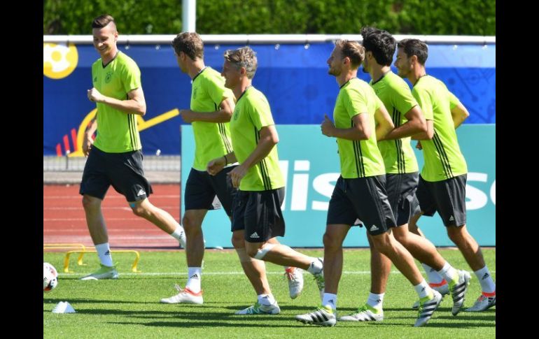 La Selección alemana entrena este miércoles, un día antes de que lleve a cabo el encuentro. EFE / A. Dedert