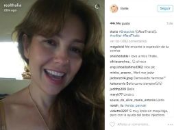 A sus 44 años, la intérprete luce un bello rostro en el que resalta su característica sonrisa. INSTAGRAM / thalia