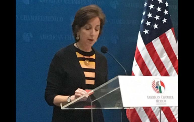 Jacobson se dice ''convencida de que una fuerte relación entre nuestros dos países es benéfica'' para las dos naciones. TWITTER / @AmChamMexico