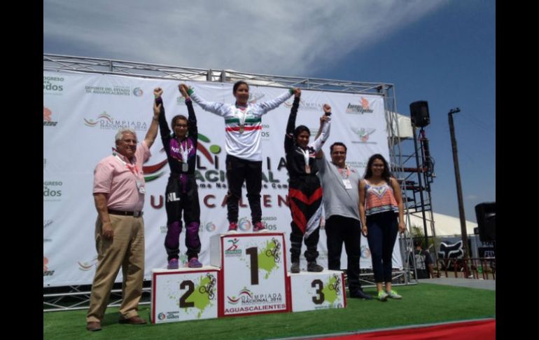 Melanie Janet Ramírez, de la categoría 17-18 años, consiguió la medalla de oro con un registro de 36.2157 segundos a contrarreloj. TWITTER / @codejalisco