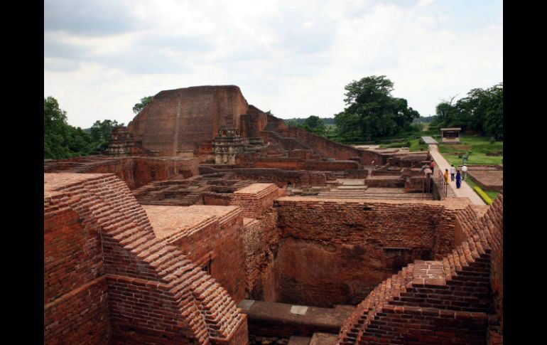 El sitio arqueológico Nalanda Mahavihara, en la India, está integrado por vestigios arqueológicos de un gran monasterio. AP / P. Ravi