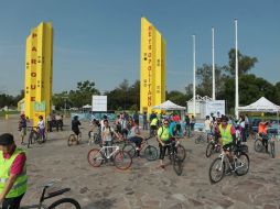 Ciclistas pedalearon la mañana de ayer en el Parque Metropolitano para incentivar el uso de la bicicleta. EL INFORMADOR / F. Atilano