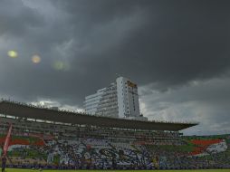 Hasta hace unos momentos, la lluvia no paraba en la ciudad de León. MEXSPORT / I. Ortiz