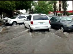 Varias calles de Zapopan registraron inundaciones. ESPECIAL /