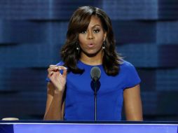 Michelle pide que no dejen que Trump les diga que su país no es grande y debe serlo otra vez. AP / J.S. Applewhite