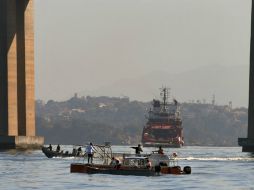 Uno de los sectores más contaminados es la Bahía de Guanabara, sede de las pruebas de vela. AFP / V. Almeida