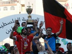 Es el equipo que tiene derecho de representar a Palestina en competiciones de futbol asiáticas. AFP / H. Bader