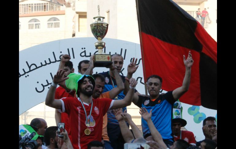 Es el equipo que tiene derecho de representar a Palestina en competiciones de futbol asiáticas. AFP / H. Bader