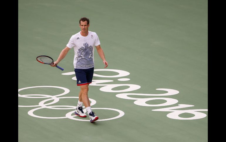 Andy Murray entrenando para los Juegos Olímpicos. EFE / E.Lesser