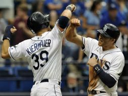 Las Mantarrayas de Tampa Bay ganaron por 3-2 ante los Reales de Kansas City. AP / S. Nesius