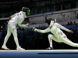 Terán es la primera nacional que entra en acción en el torneo de esgrima. Continuará participación por equipos. AP / A. Medichini