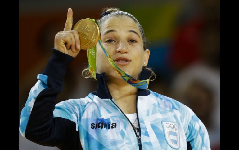 Pareto es la primera mujer argentina en ganar el oro olímpico en una disciplina a nivel individual. AP / M. Schreiber