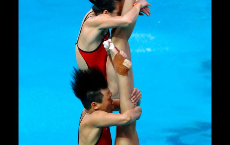 Wu y Shi se impusieron con autoridad y con 345.60 puntos. TWITTER / @olympicchannel