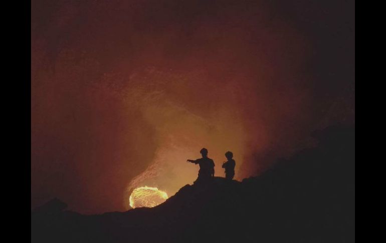 El objetivo principal de los descensos es investigar la actividad dentro del cráter Santiago del volcán Masaya. TWITTER / @AstroDocScott