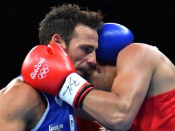 Romero durante el combate. AFP / Y.Cortez