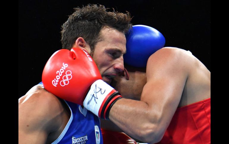 Romero durante el combate. AFP / Y.Cortez