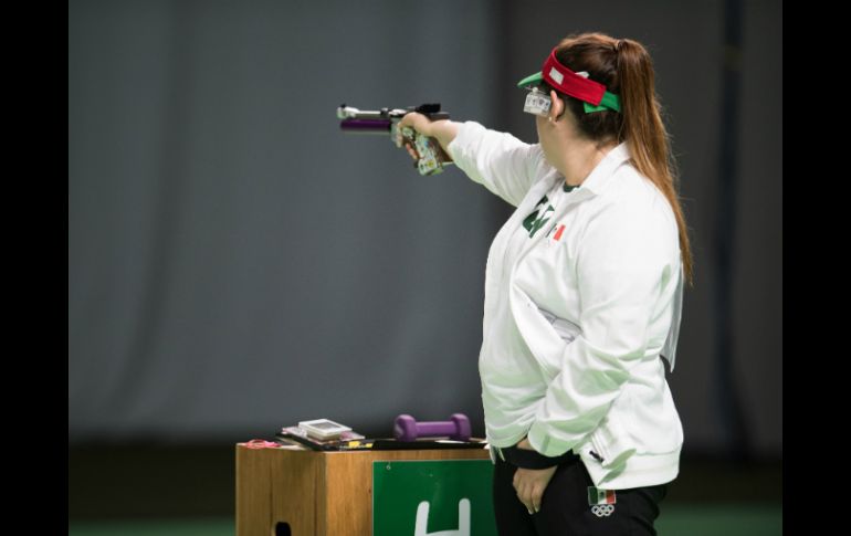 Alejandra Zavala obtuvo el cuarto sitio en la prueba de tiro de pistola de aire a 10 metros. MEXSPORT / J. Martínez