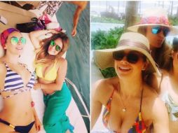 Disfrutó de un día de piscina acompañada de sus amigas. INSTAGRAM / aracelyarambula