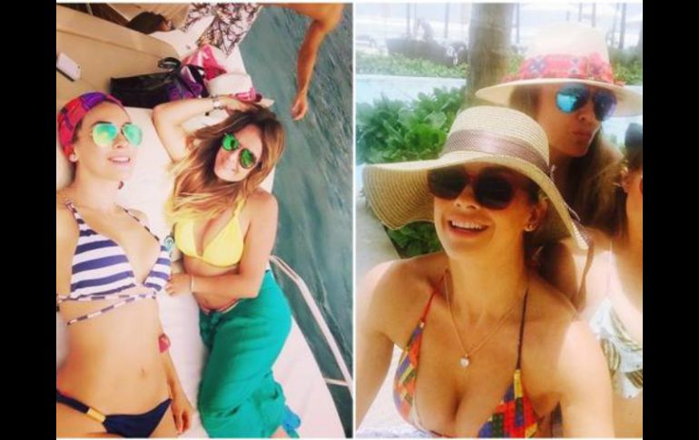 Disfrutó de un día de piscina acompañada de sus amigas. INSTAGRAM / aracelyarambula