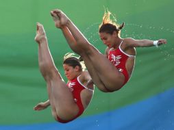 Alejandra Orozco (izq) y Paola Espinosa no logran conseguir medalla en Río 2016. TWITTER / @CONADE